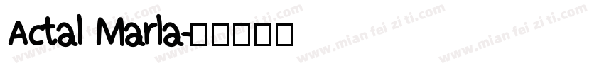 Actal Marla字体转换